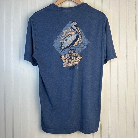 IZOD Saltwater Relaxed Classics Surf Shack Pelican Graphic T-Shirt - Medium - Picture 1 of 9